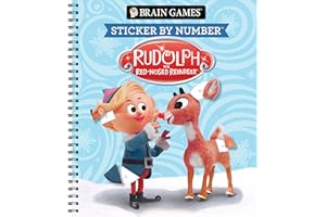 Brain Games - Sticker by Number: Rudolph the Red-Nosed Reindeer
