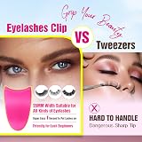JIMIRE Eyelashes Applicator Clip Lashes Tool Beginners Easy to Apply Plum view 3