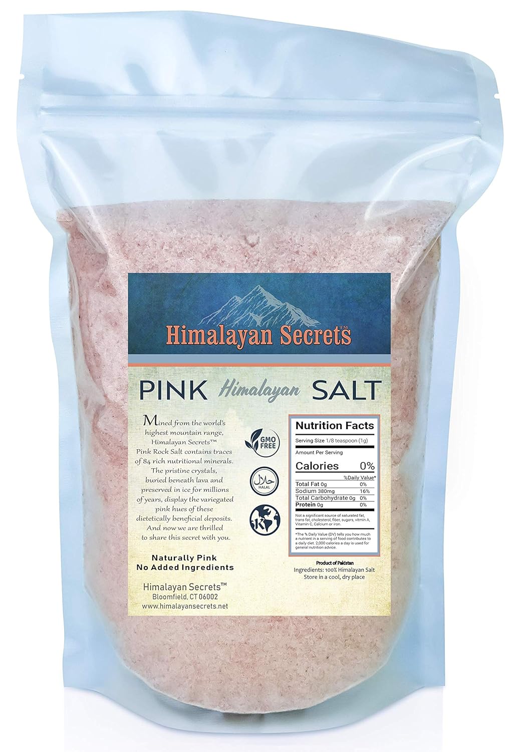 2 LB Himalayan Dark Pink Salt - 100% Natural & Unrefined by Himalayan Secrets - Coarse - Fine - Powder (Powder) : Grocery & Gourmet Food