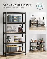 SONGMICS GLR040B02 Set of 2 Heavy Duty Shelving Units 40 x 90 x 180 cm Black view 6