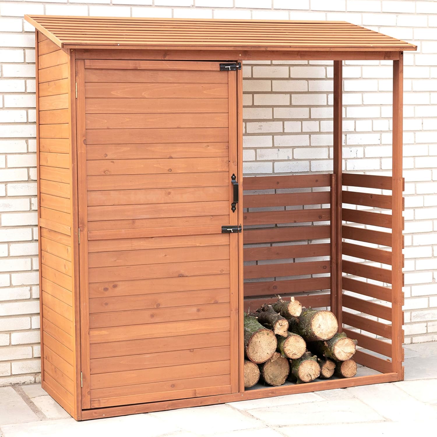 Amazon.com: Leisure Season CFS7181-U - Cobertizo para leña, color