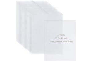 LANIAKEA 30 Pieces 7 Count Plastic Canvas Sheets 10.2x13.2 Inch Plastic Mesh Canvas Sheets Eye Mesh for Embroidery, Knit Crochet Projects, DIY Handicraft, Make Dividers