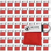 Archer MedTech CPR Keychain Face Shields with One-Way Valve, 50 Pack | One-way protection valve, compact nylon pouch for pocket, keys or bag, latex-free first aid CPR barrier suitable for all ages