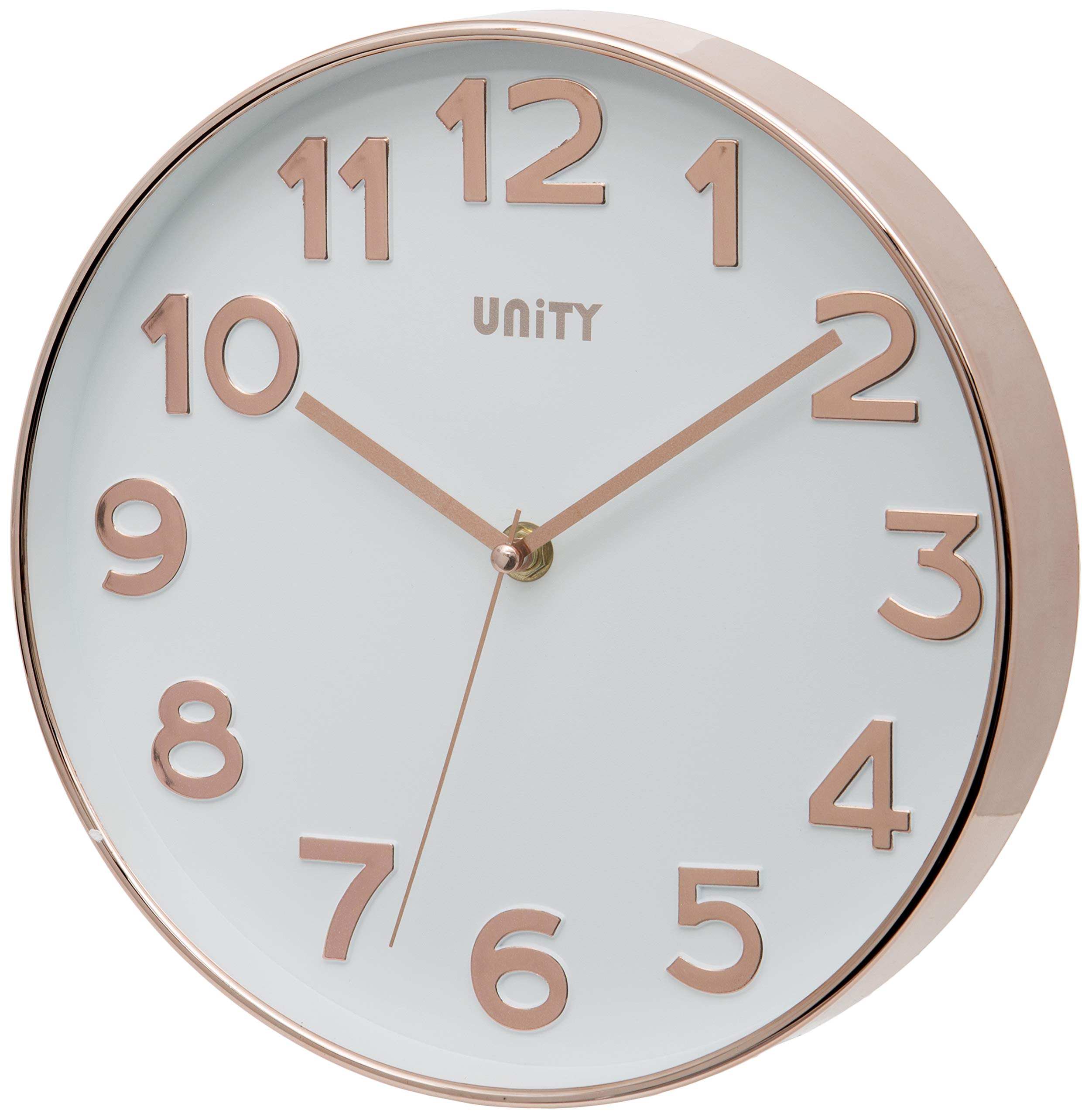 Unity UNSW840 Bakewell Wall Clock, Rose Gold, 25 x 25 x 3 cm Buy