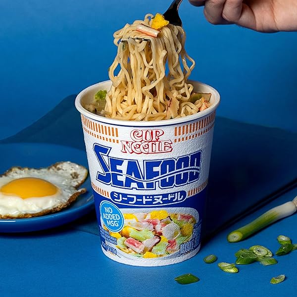 NISSIN CUP NOODLES RAMEN NOODLE SOUP, SEAFOOD, 2.68 OUNCE (PACK OF 6)