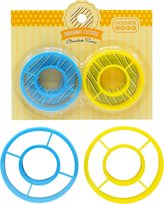 Donut Cookie Cutters 2 Piece Set Plastic Doughnut