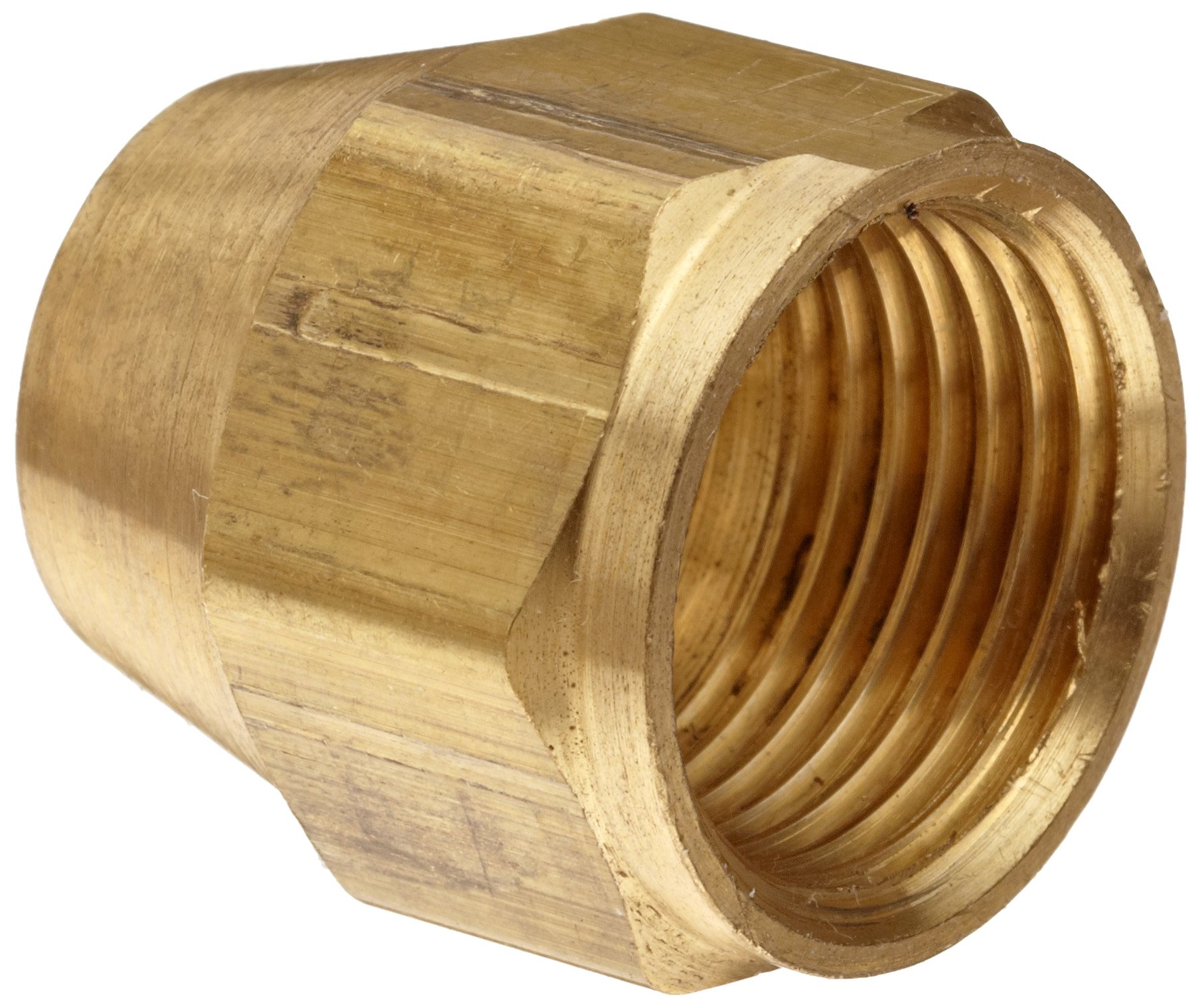 Anderson Metals 5401406 Brass Tube Fitting, Short Flare Nut, 3/8" Tube
