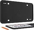 Aujen Silicone License Plate Frames, 1 Pack Car License Plate Cover, Universal US Car Black License Plate Bracket Holder.Rust-Proof, Rattle-Proof, Weather-Proof