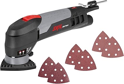 Skil 7125aa Ponceuse Delta A Variateur De Vitesse 260w Raccord Pour Aspirateur 6 Pieces Set De Feuille Abrasive Amazon Fr Bricolage
