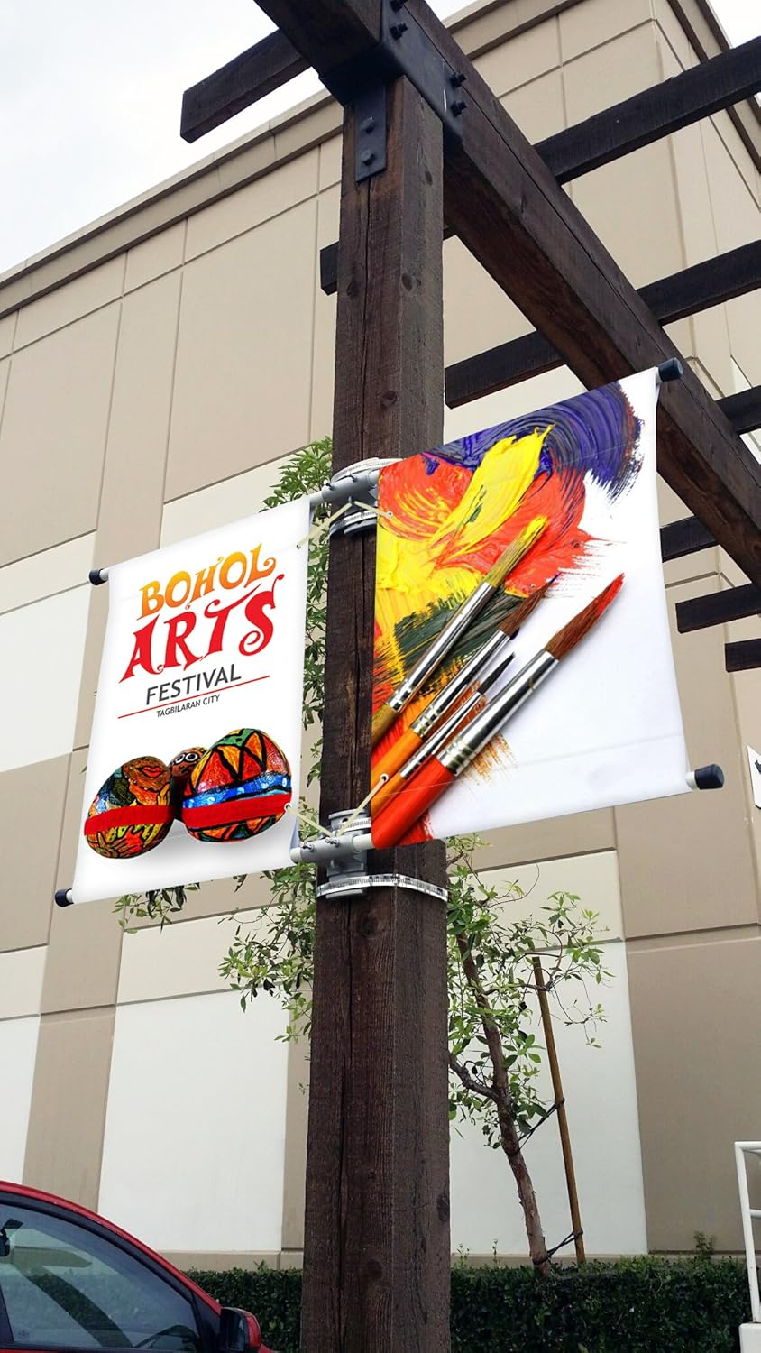 Amazon Com Double Sided Street Pole Banner 24 With 2 24 X 48