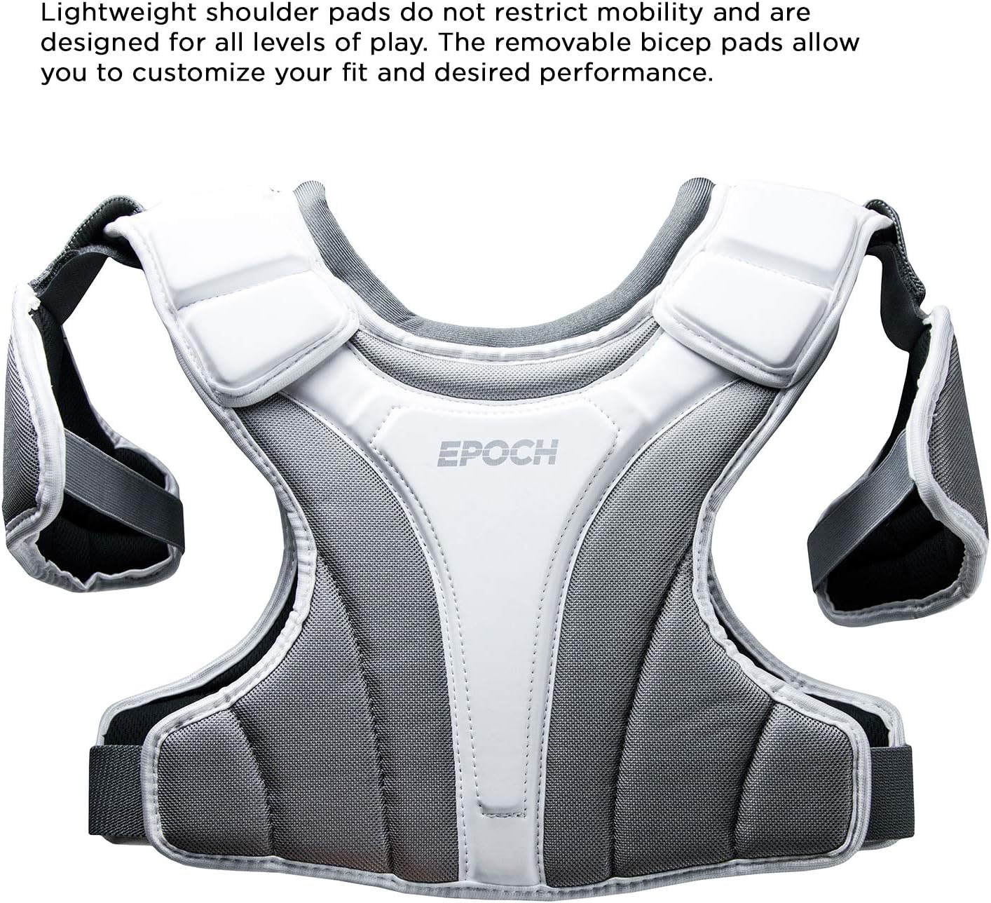 Epoch iD High Performance Lightweight Lacrosse Shoulder Pad for Attack, Middie and Defensemen, Large, White : Sports & Outdoors