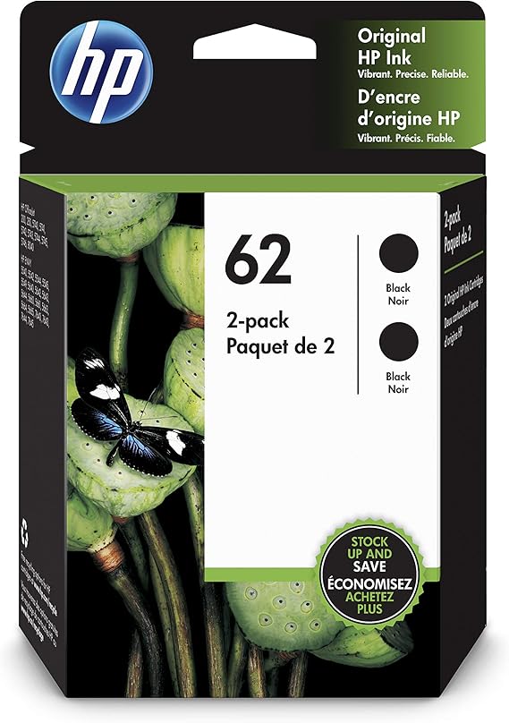 hp printers using 62 ink