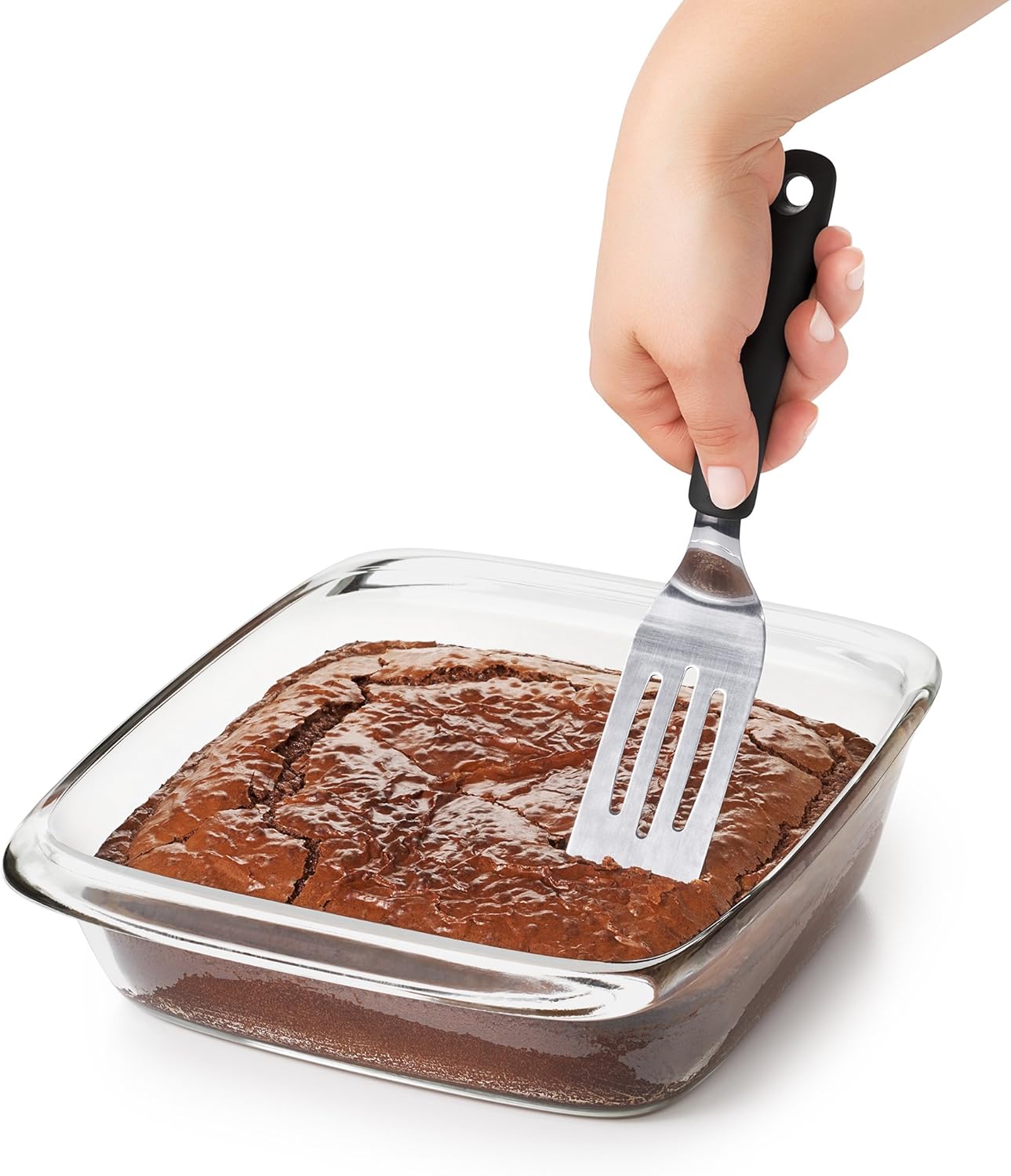 OXO 1177100 1177100 Good Grips Stainless Steel Cut and Serve Turner, Black: Home & Kitchen