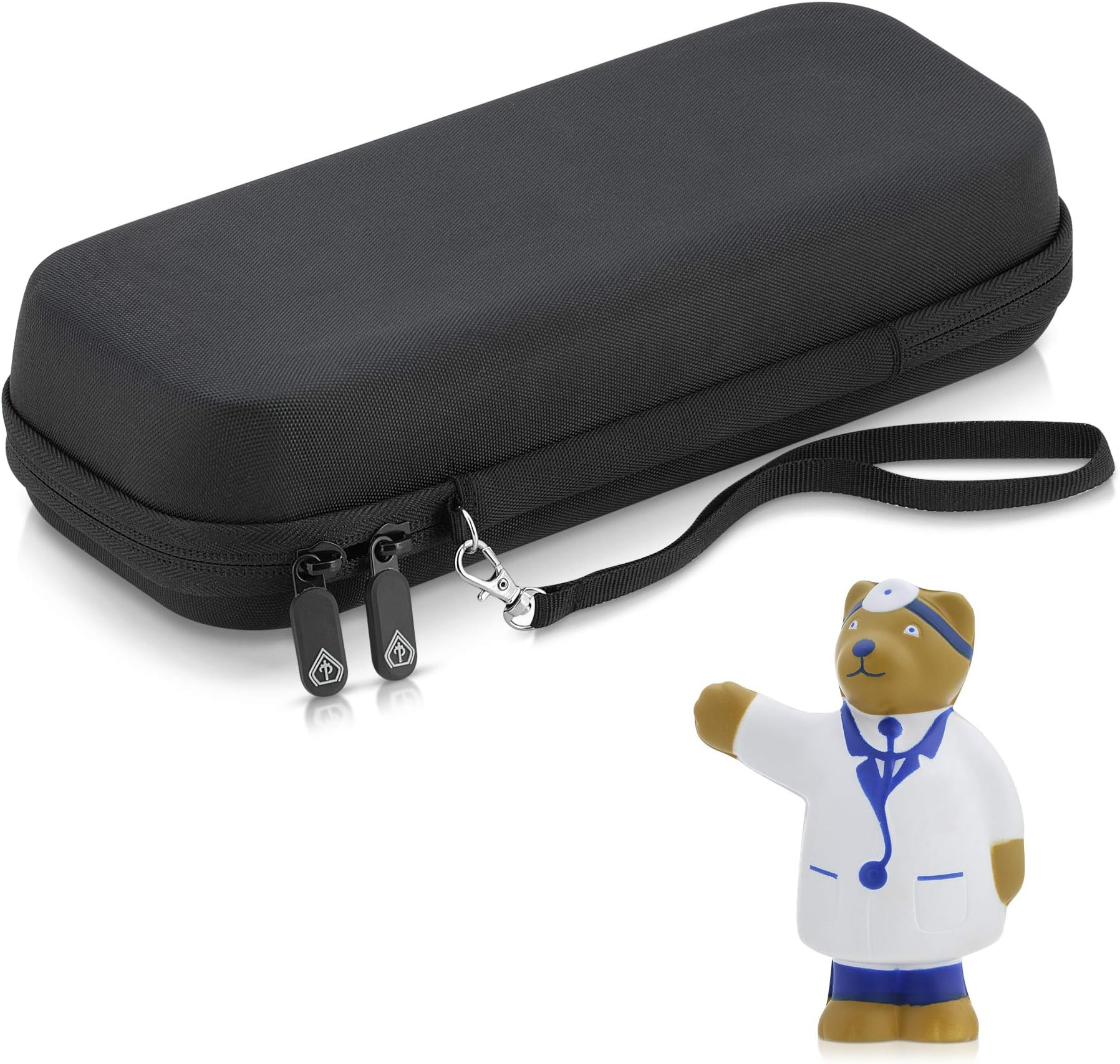 PantivaMed Case for Stethoscope 3M Littmann, MDF, ADC, Omron, Everdixie and Most Other Stethoscope Models, with Extra Storage for Nurse Accessories- Black