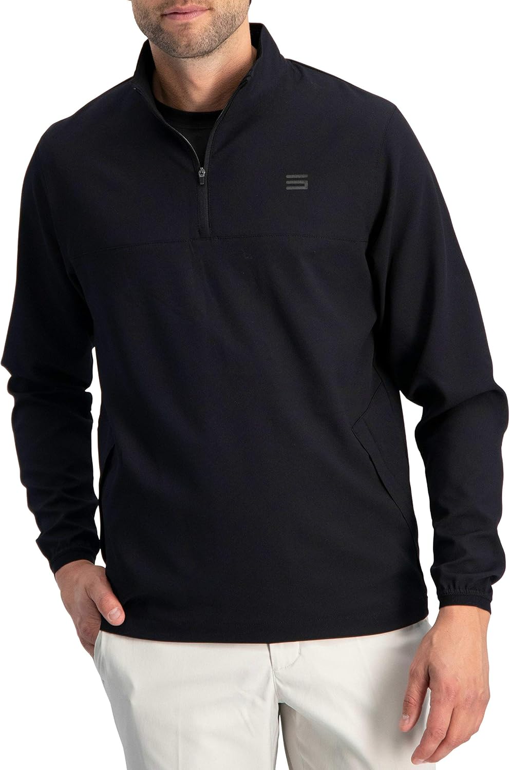 Mens Windbreaker Jackets - Half Zip Golf Pullover Wind Jacket - Vented, Dry Fit : Clothing