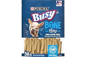 PURINA Busy Made in USA Facilities Toy Breed Dog Bones, Tiny - 30 ct. Pouch