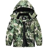 IDTALHZY Kid's Ski Jacket Winter Coat Boy's and Girl's Snowboarding Jackets | Kids Ski Jacket | Windproof, Waterproof, Insulated | Removable Hood, Zipper Pockets | Snowboarding Coat for Boys and Girls