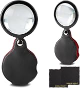 Uncle Paul 20X Pocket Magnifier 2 Pack Black Folding Eye Loupe OS1802