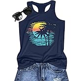 JILUVIN Tank Tops for Women Racerback Summer Sleeveless Casual Graphic Basic Top Shirts