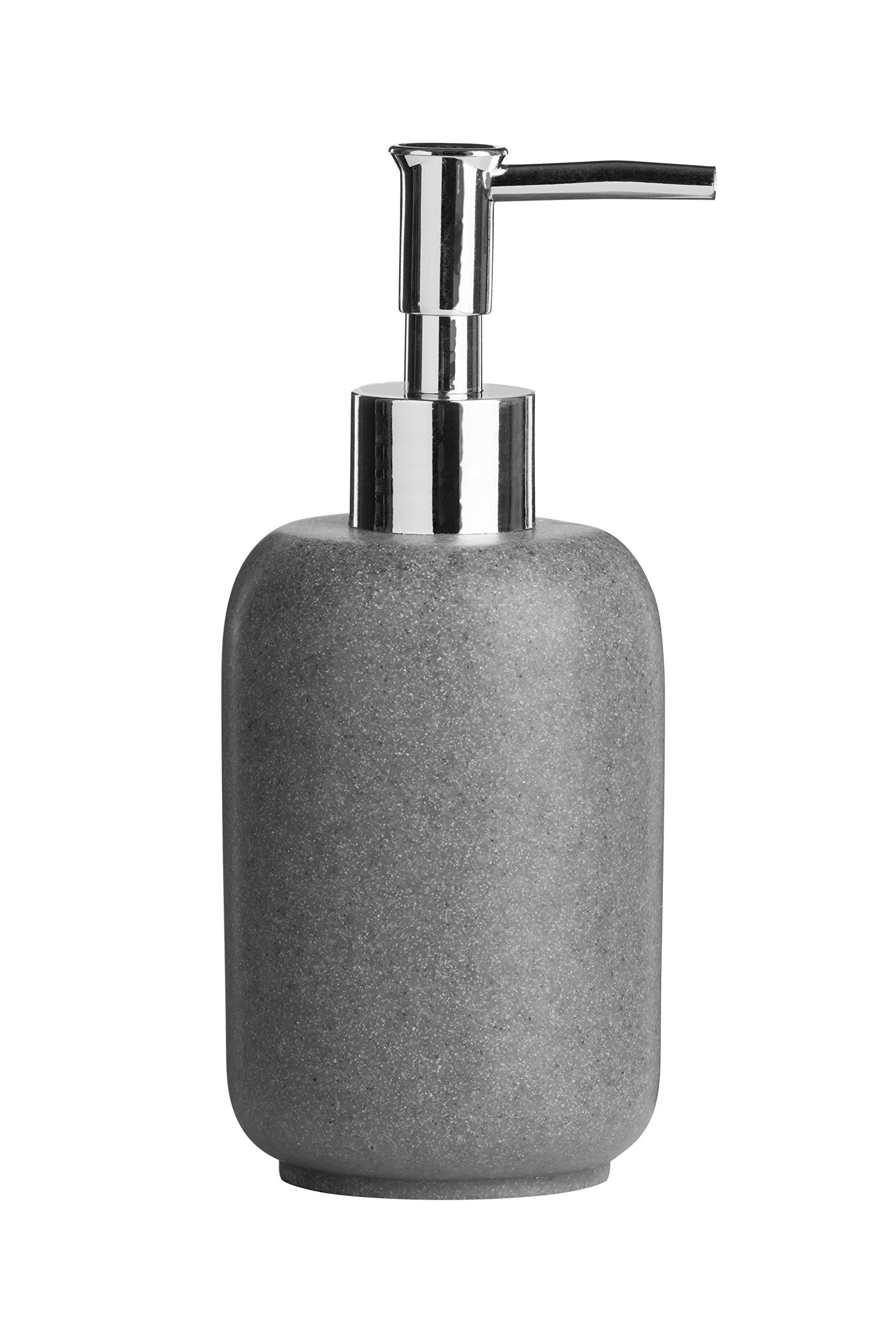 Premier Housewares Refillable Cream Dispenser Lotion Dispenser Grey Stone Effect Grey Bathroom Accessories Soap And Lotion Dispenser,17 x 7 x 7 cm