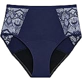 Thinx Ultra-Soft Hi-Waist Period Panties for Women, Leakproof, Reusable, Lace Trim, Holds Up to 12 Tampons