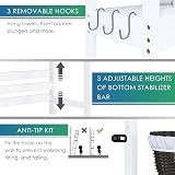 SMIBUY Bamboo Over-The-Toilet Storage Shelf 3-Tier White Freestanding view 6