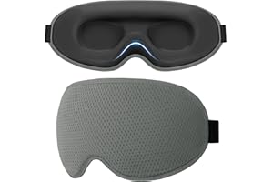 Gritin 100% Blackout Sleep Eye Mask for Side Sleeper Men Women, Zero Eye Pressure 3D Contoured Cup and Eyelash Friendly Sleep