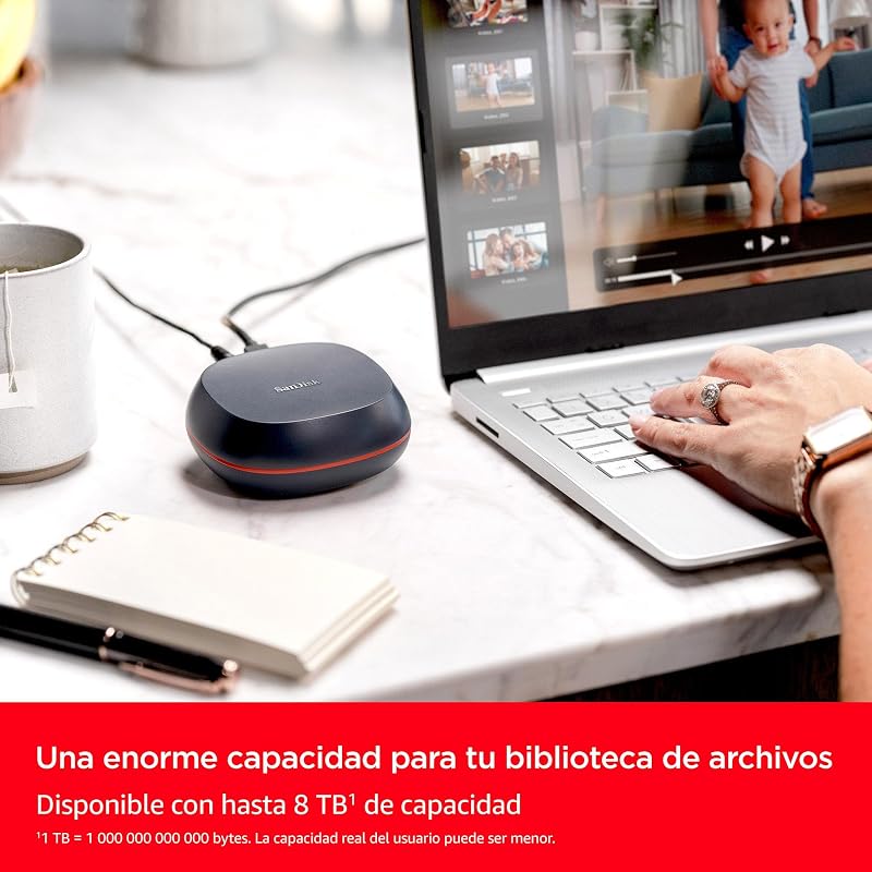 Unidade de mesa sandisk de 4 tb, disco ssd externo, unidade de estado sólido de alta capacidade com usb tipo c e velocidade de leitura de até 1000 mb/s