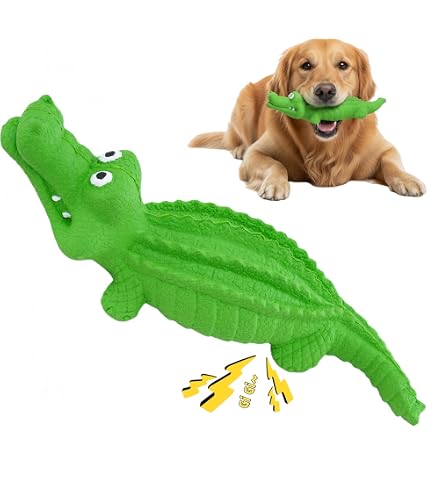 Pet Supplies : petizer Tough Squeaky Dog Toys for Aggressive Chewers -  Durable Natural Latex Rubber Dog Toy with Real Beef Scent, Indoor & Outdoor  Trainning Toy for Medium, Large Breeds -