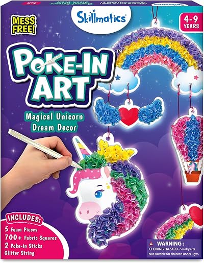 Skillmatics Poke-in Art Magical Unicorn Dream Decor Kit for Kids