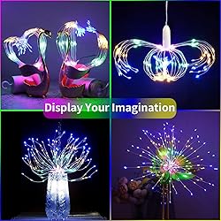 BINBINLED 4 Pack 480 LED Firework Lights Battery