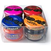 SHIKRAN Caviar Pearls Sampler 4 x 0.88 oz &ndash; Smoked Salmon, Anchovy, Black &amp; Red Mullet Roe Spheres &ndash; Heat-Stable Caviar Alternative for Sushi, Canapes &amp; Blinis &ndash; Gourmet Food Gift, Kosher &amp; Halal