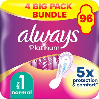 Always Platinum Sanitary Towels Normal with Wings 24 Pads Light Scented