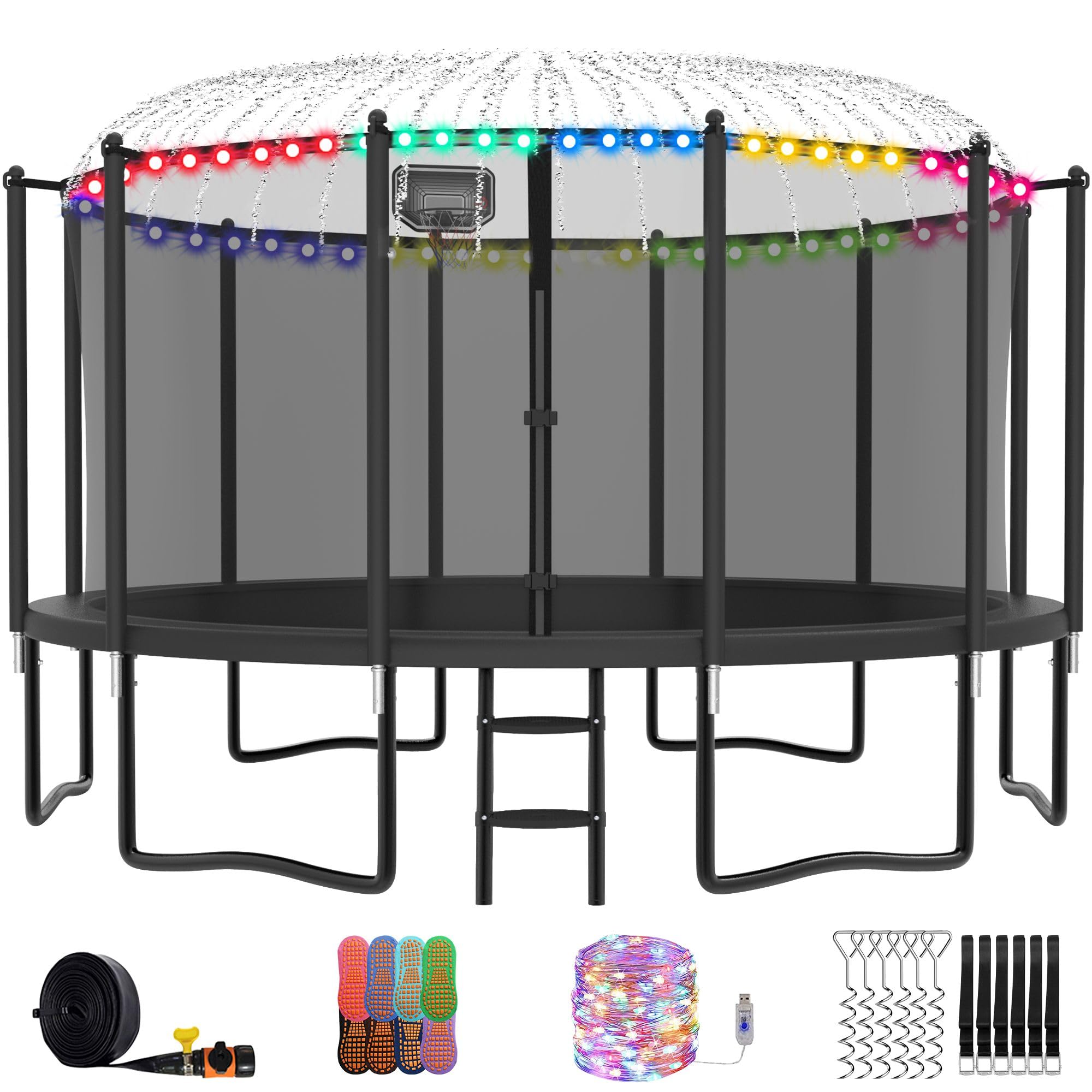 Photo 1 of ***The model may vary****
SKYWALKER TRAMPOLINES Epic Series 14 FT Round Outdoor Trampoline for Kids and Adults with Enclosure Net, Padded Spring Cover, ASTM Approval, 1600 LBS Weight Capacity