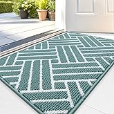 OLANLY Indoor Door Mat, 32x20 Inch, Dirt Resistant and Absorbent, Non-Slip Rubber Backing Floor Mats, Easy Clean Low-Profile Doormat for Entryway, Front Door, and Inside Entrance, Sage Green
