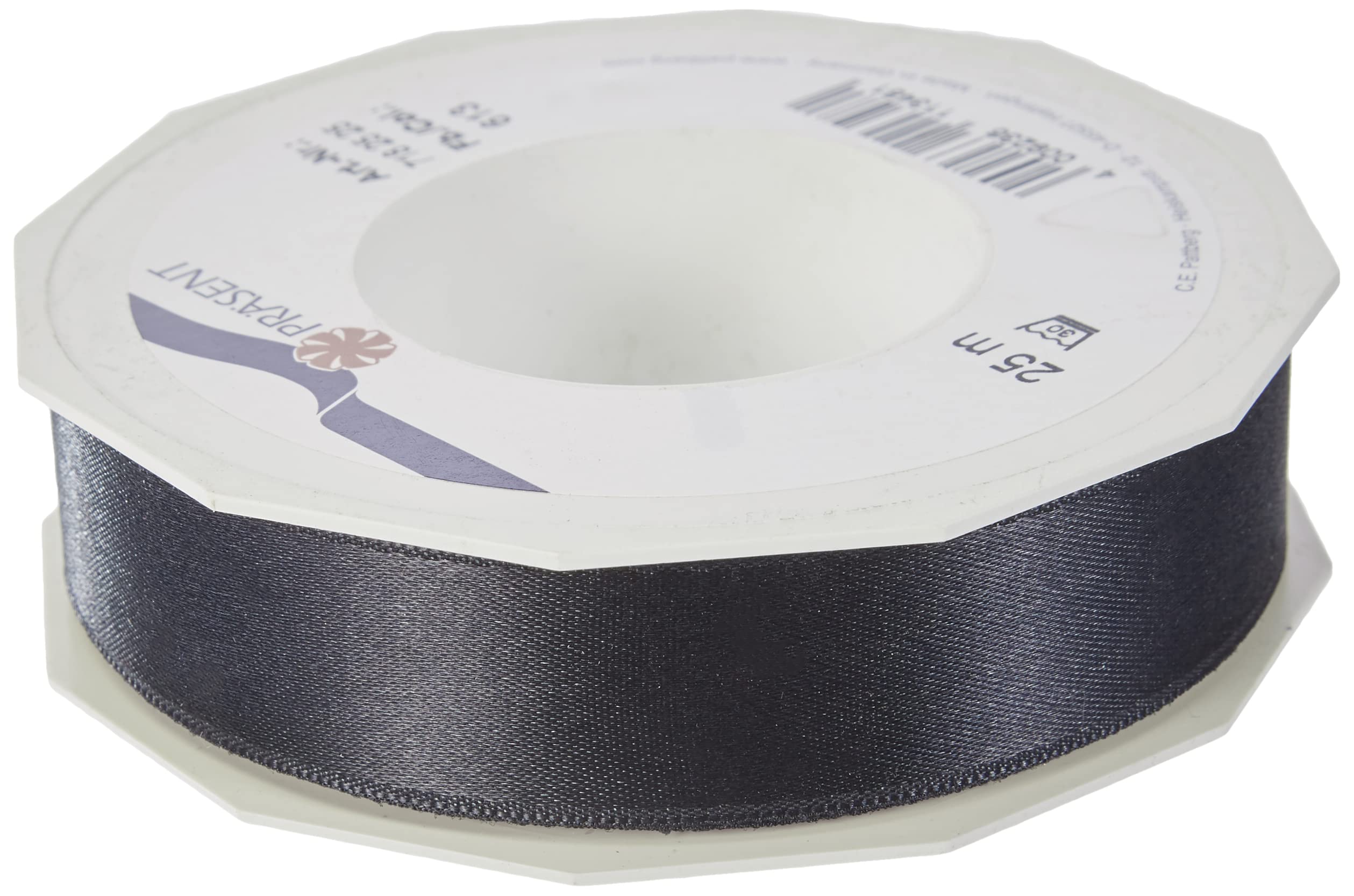 C.E. Pattberg SATIN black gift ribbon, 27 yards for Wrapping Gifts, 1 inch width, Ribbon for Decorating & Crafting, Decorative Ribbon for Gifts, for every occasion