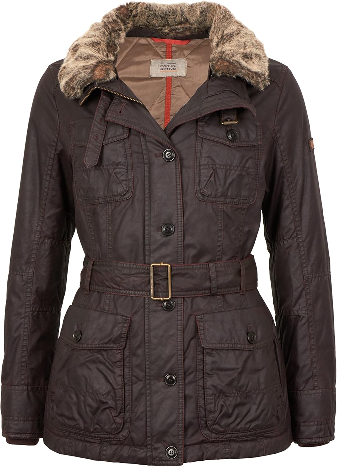 Camel Active Damen Outdoor Jacke | Winddichte & Wasserabweisende Jacke Mit Abnehmbarer Kapuze