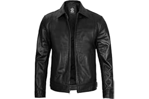 Decrum Real Leather Jacket Men - Classic Vintage Style Real Lambskin Leather Jackets For Mens