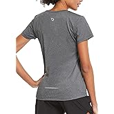 baleaf Women's Short Sleeve Running Workout Shirts Athletic Tops Lightweight Quick Dry Training Yoga Crewneck