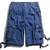 OCHENTA Men's Loose Fit Cargo Shorts with Multi Pockets