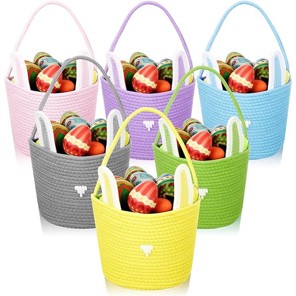 Easter Baskets Cheers.US Easter Bunny Baskets Canvas Easter Tote Bags ...