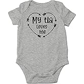CBTwear My Tia Loves Me - Baby Clothes - Funny Newborn Bodysuit Outfits for Boys and Girls