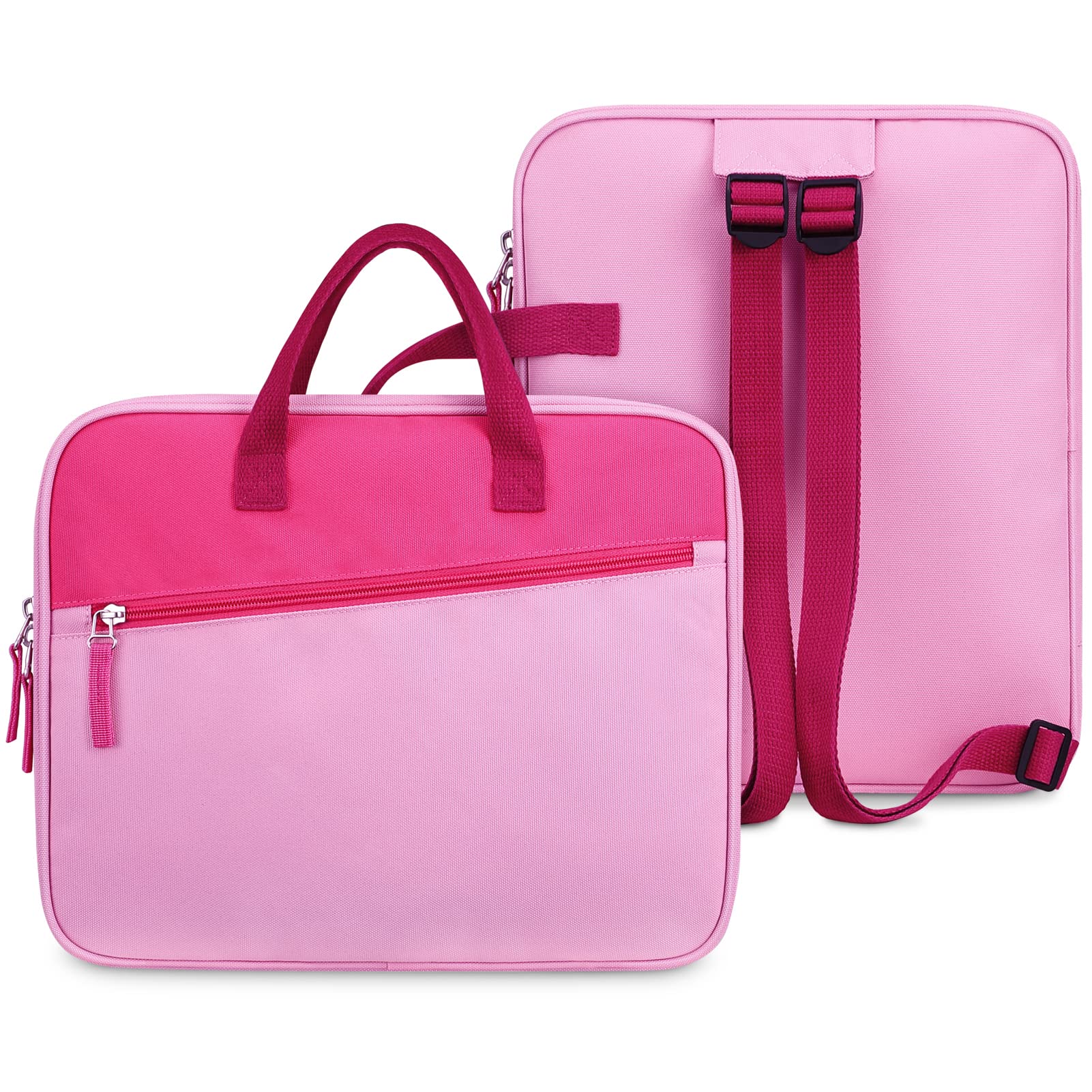 SITHON Tiptoi Book and Pen Bag with Adjustable Shoulder Strap, Holds 10 to 12 Books, Backpack Bag for TipToi Starter Set Book Puzzle and Accessories (Pink)