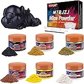MTBJZJ Mica Powder, 6 Colors - 20g/Bottle of Epoxy Resin Color Pigment for Candle Dye, Lip Gloss Pigment, Soap Making, Slime Colorant, Paint, Bath Bombs,Nail Polish and Eye Shadow