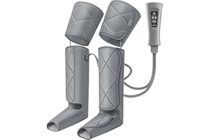 RENPHO Leg Compression Massager, Leg Massager Calf Massager for Circulation and Pain Relief, Effective for Father Mother Reduce Swelling, Grey