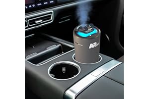 APelite Premium Waterless Car Aroma Diffuser - Aluminum Essential Oil Diffuser, Rechargeable Battery Powered, Motion Sensor, 