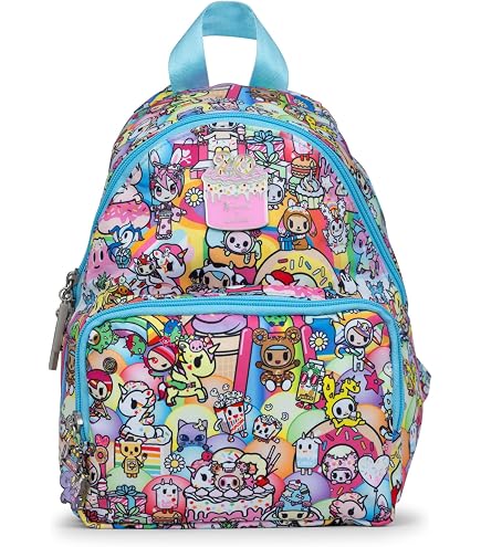 JuJuBe x tokidoki 20th Anniversary Celebration Everyday Mini Small Diaper Backpack, Essentials for Mom, Newborn & Baby, Women's Purse, Baby Bottle Pockets, Adjustable Padded Straps, Machine Washable : Baby