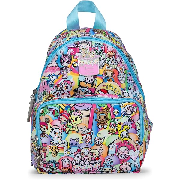 JuJuBe x tokidoki 20th Anniversary Celebration Everyday Mini Small Diaper Backpack, Essentials for Mom, Newborn & Baby, Women's Purse, Baby Bottle Pockets, Adjustable Padded Straps, Machine Washable : Baby
