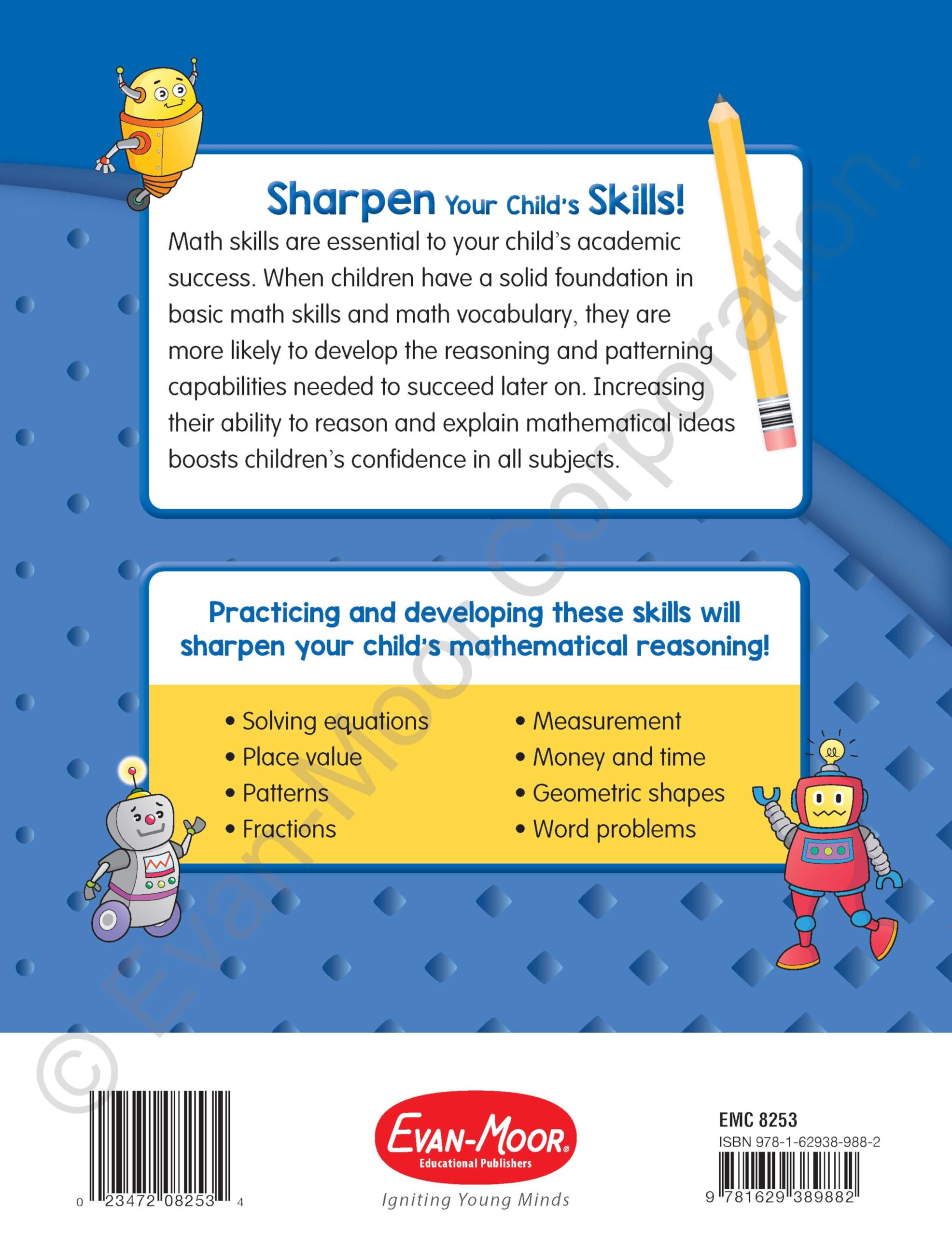 Evan-Moor Skill Sharpeners Math Workbook, Grade 3, Multiplication, Division, Test Prep, Number Sequencing, Geometry, Measurements, Graphing, ... Homeschool (Skill Sharperners: Math)