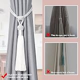 Pretty Jolly 2 Pack Long Tassel Curtain Tiebacks Silver White view 3